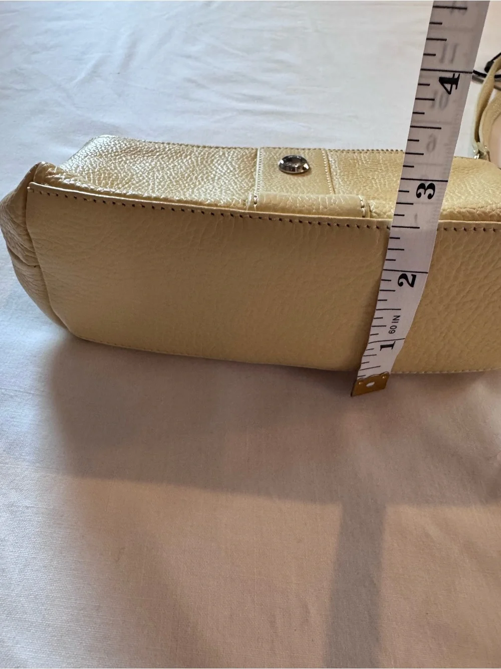 NWT Prüne Leather Makeup Bag / Clutch / Pouch, in Butter Yellow with Dust Bag